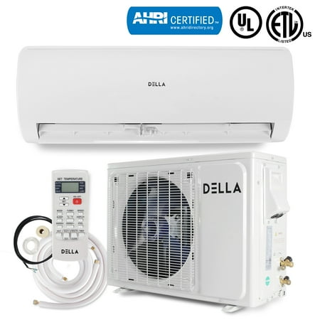 DELLA 12000 BTU Ductless Air Conditioning Inverter System 17 SEER Wallmount Heat Pump Mini Split Unit (Best Central Heating And Air Conditioning Systems)