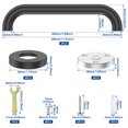 thumbnail image 2 of Txkrhwa 2PCS 12 inch Safety Handle Bar, Outdoor Deck Rail Banister, Stainless Steel Bath Shower Hand Rail, Wall Mounted Bathroom Hand Safety Grab Bar, for Stairs Bars Wall Elderly Grab Frame Pipe, 2 of 11