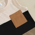 thumbnail image 5 of Bagilaanoe 2pcs Toddler Baby Boy Shorts Set Sleeveless Contrast Color Tank Tops + Shorts 6M 12M 18M 24M 3T Kids Casual Summer Clothes, 5 of 7