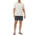 thumbnail image 2 of INSPIRE CHIC Men's Shorts Summer Beach Shorts Solid Mesh Lining Drawstring Waist Swim Shorts 34 Gray, 2 of 6