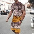 thumbnail image 2 of Men's Summer Casual Suits Loose Fit Printed Matching Sets Comfortable Daily Wear Outfits Non Stretch Breathable Lightweight, 2 of 6