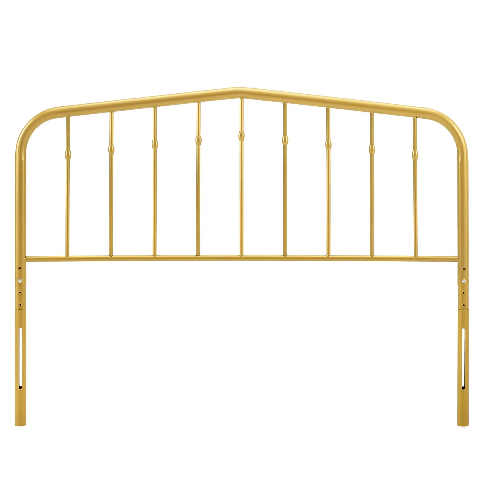 Headboard, Queen Size, Metal, Gold, Modern Contemporary Urban Design, Bedroom Master Guest Suite