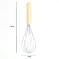 thumbnail image 2 of Wooden Handle Silicone Household Egg Beater Silicone Wire Manual, 2 of 5