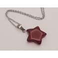 thumbnail image 2 of Carnelian Pendant Necklace Silver Tone Star Shaped Pendant, 2 of 8