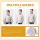 thumbnail image 4 of Kids Smock Apron Baby Eating Bibs for Kids Assorted Color Polyester Material Waterproof Keep Clothes Clean 1Set, 4 of 5