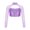 A Purple, variant on Zaldita Kids Girls Sequin Mock Neck Long Sleeve Gymnastics Dance Crop Top Jazz Hip Hop Athletic Shirt Streetwear Black 6