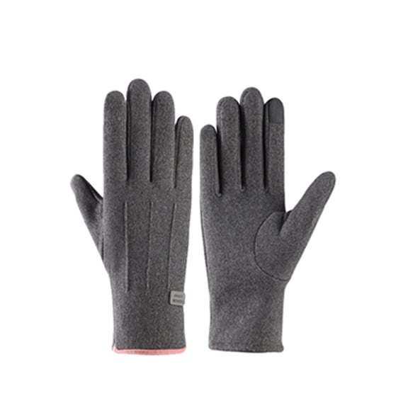 Gloves for Cold Weather Winter Gloves Women's Warm Cycling Velvet Thickened Windproof Touch Screen Gloves, One Size