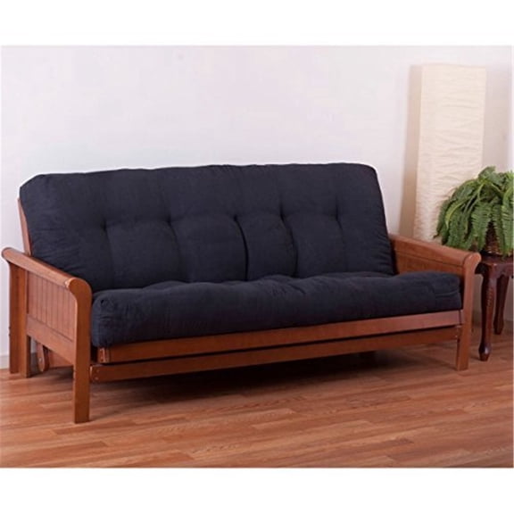 Blazing Needles Vitality 8-inch Microsuede Queen-size Futon Mattress-Color:Indigo,Size:Queen