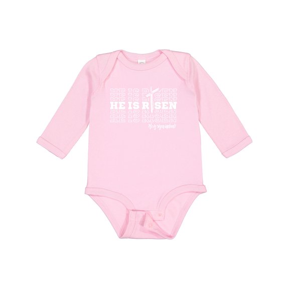 Inktastic He is Risen Mirror Words Boys or Girls Long Sleeve Baby Bodysuit