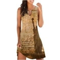 thumbnail image 3 of Summer Dresses for Women 2023 Vintage Floral Printed Sundress Casual Keyhole Sleeveless A-Line Beach Tank Mini Dress, 3 of 5