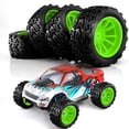 thumbnail image 1 of 4 Pcs 118MM 1/10 Pneu de Camion RC pour Arrma, Rouge, 1 of 5