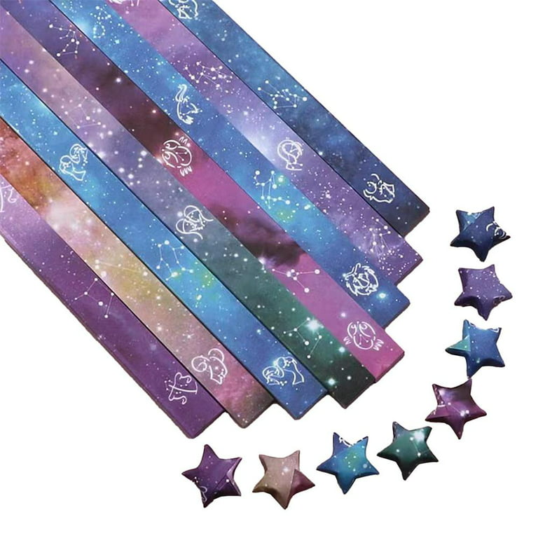 Origami Paper Kit 300 Star Paper Strips and 192 One Sided Vivid