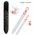 thumbnail image 3 of Lima de uñas de vidrio 3D, superficie de grano grabada de doble cara, limas de uñas para pedicura para dedos, lima de uñas para gatos, 3 of 6