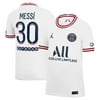 Youth Jordan Brand Lionel Messi White Paris Saint-Germain 2021/22 Fourth Replica Jersey