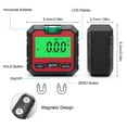 thumbnail image 2 of Shengyu Rapporteur de Boîte 1/2/3 Niveaux Jauge de Niveaux 490° Jauges Biseautées avec Base Magnétique Rapporteurs d'Angle Électroniques Outils de Mesure Rouge/type 2 1 Pce, 2 of 4