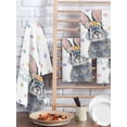 thumbnail image 2 of Happy Easter Kitchen Dish Towels for Drying Dishes Set of 3, Spring Rabbits Polka Dots Watercolor Waffle Weave Microfiber Hand Tea Bathroom Towels Quick Dry & Absorbent Towel 15.7x23.6, 2 of 7