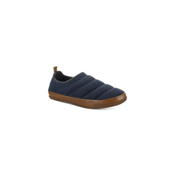 SUN STONE Mens Blue Comfort Quilted Derek Round Toe Platform Slip On Slippers Shoes 9.5