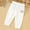 White, variant on SROBPTY Toddler Girls Pants Solid Elastic Waist Straight Leg Breathable Casual Trousers for 1-3Y