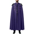 thumbnail image 5 of ZGRBOU Men Costume Cloak Halloween Witch Cloak Renaissance Medieval Cape Long Role Play King Robe Cloak Vampire Party Capes, 5 of 7