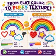 Popcorn Pens - 3D Magic Puffy Bubble Pen DIY Artwork & Crafts, 18 Pack Washable Puffy Paint Markers Set for Adults DIY Greeting Cards & Home Decor.