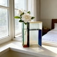 thumbnail image 1 of Mondrian Style Acrylic Vase, Sculptural Art Decor With Integrated Color Panels, for Modern Home Display, Multi-color, 1 of 6