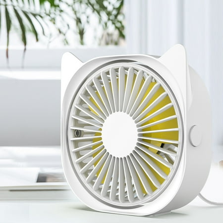 

USB Desk Fans 3 Speed Adjustable for Home Office Car Outdoor Travel Mini Personal Fan Cooling Fan Small 360°Rotation Little Silent Desktop Fan Table Fan