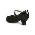 thumbnail image 3 of Glitter Rhinestone Bow Mary Jane Kitten Heel Pump (Toddler/ Girl) 18359, 3 of 5