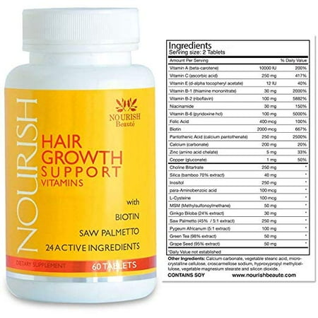 Nourish Beaute Hair Growth Vitamins Nutraceutical Grade Hair