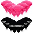 thumbnail image 1 of 12 piezas de esponja cosmética para polvo de 2,76 pulgadas, portátil, suave, para la cara, esponja triangular de terciopelo con mango de cinta para polvo suelto, herramienta de maquillaje en polvo cor, 1 of 5