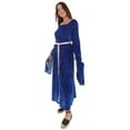 thumbnail image 7 of HPO Adult Women's Lady Guinevere Medieval Renaissance Costume | Blue Cosplay Costume, 7 of 7