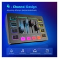 thumbnail image 3 of Gaming Mixer,Streaming 4-Channel RGB Mixer With XLR Microphone Interface,for Game Voice,Podcast ,Easy to Operate, 3 of 7