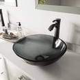 thumbnail image 2 of Vigo VGT462 Matte Black 16-1/2" Glass Bathroom Vessel Sink, 2 of 5