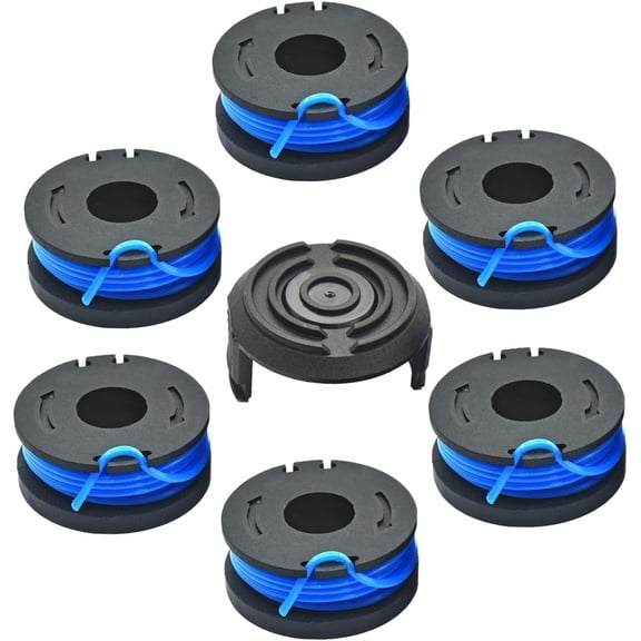 Weed Eater String Trimmer Line 0.065" 10Ft for  19115C-B 20V Cordless Weed Wacker String Trimmer,6 1 Pack (6 Trimmer Spool,1 Spool Cap)