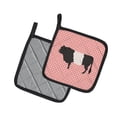 thumbnail image 2 of Belted Galloway Cow Pink Check Pair of Pot Holders, 2 of 3