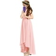 thumbnail image 4 of Drtj Junior Bridesmaid Dresses A-Line Halter High Low Dresses Chiffon for Wedding Party, 4 of 6