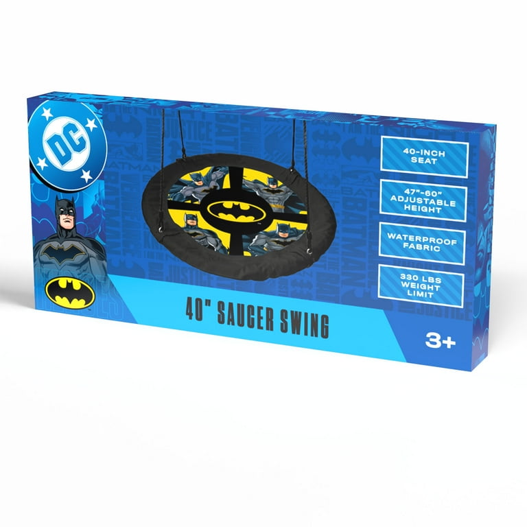 Batman 40” Saucer Tree Swing for Kids – Heavy-Duty Flying Disc