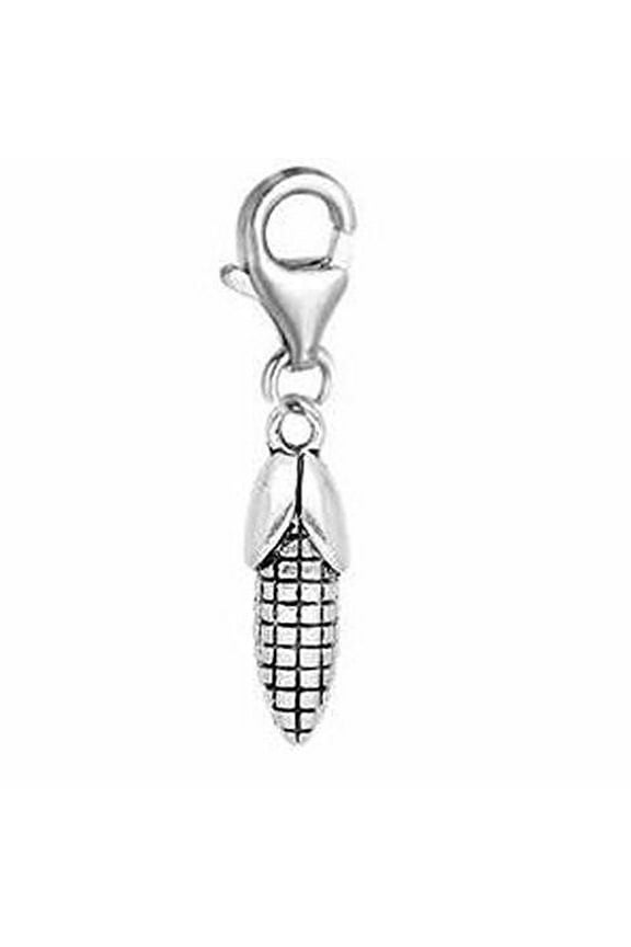 Clip on Corn on the Cob Bead for European Jewelry w/ Lobster Clasp