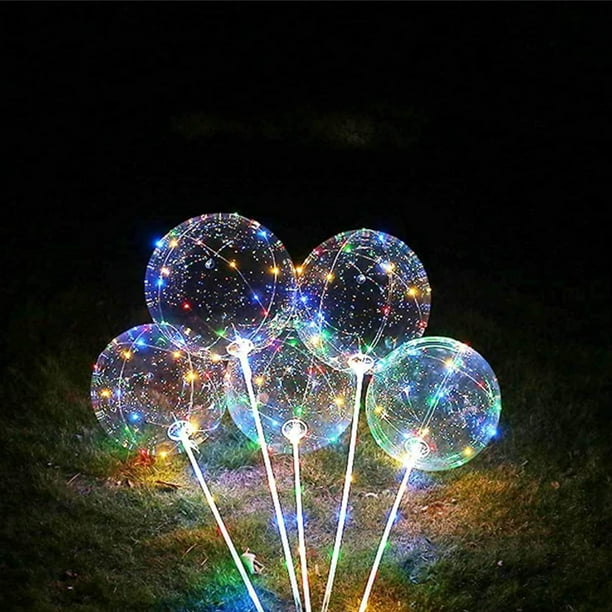 ballon lumineux guirlande leds colorées ballon aqua bulle savon