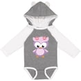 thumbnail image 3 of Inktastic Cute Pink and Purple Owl Girls Long Sleeve Baby Bodysuit, 3 of 5