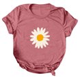 thumbnail image 2 of Pompotops Mode T-shirt Décontracté à Manches Courtes et Col Rond pour Femmes, 2 of 3