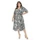 thumbnail image 4 of Vestido largo animal print Roman Fashion /Tallas Extras, 1765 (Negro animal print) negro 38, 4 of 6