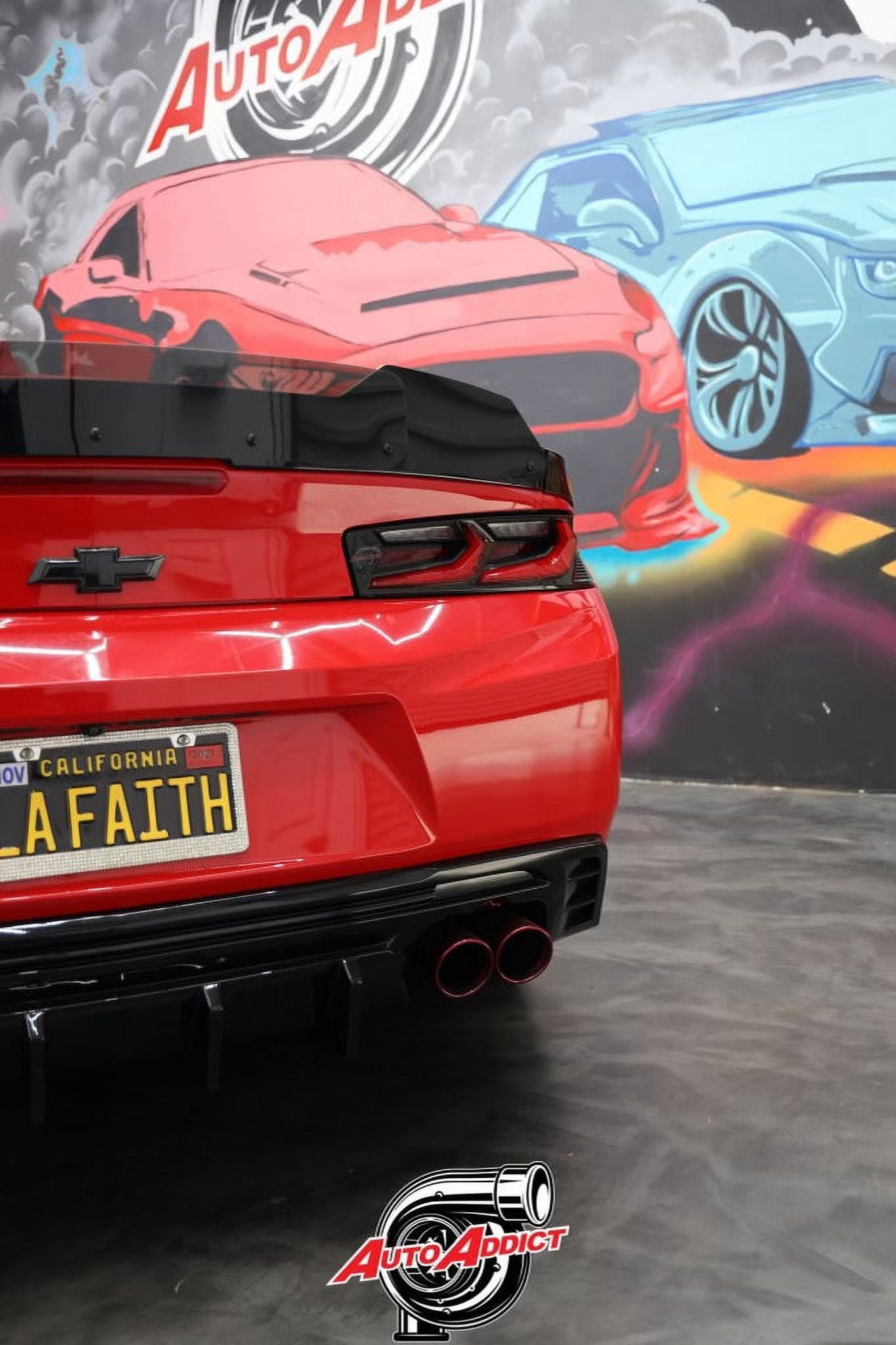 Auto Addict Velox LED Taillights for 2016-2018 Chevy Camaro – Gloss Black with Red Lens, 2-Pack