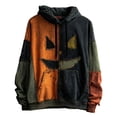 thumbnail image 2 of Halloween Hoodies for Men 2025 Funny Patchwork Graphic Hooded Sweatshirt with Pockets Halloween Pullover Tops, 2 of 5