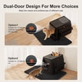 thumbnail image 4 of Stainless Steel Litter Box With Lid  Xl Extra Large Cat For Big Cats Enclosed Drawer Metal Boxs High Sided Include Scoop & Mat Front Top Entry Odor Free Non-stick, 4 of 8