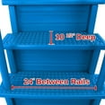 thumbnail image 3 of Aqua Select Blue Anti-Slip Pool Steps with Blue Steps and White Outside Flip-up Safety Ladder, 48-54"H, 3 of 6