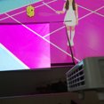 thumbnail image 4 of Écran de Projecteur, Écran de Projection Mural Portable Pliable en PVC Synthétique avec Crochets, Ratio d'Aspect 16:9, pour Cinéma Maison Extérieur Intérieur, 4 of 7