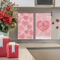 thumbnail image 4 of Pink Bow Tie Heart Flower Valentine''s Day Kitchen Towels Dish Towels, 18x26 Inch Farmhouse Wedding Decoration Hand Towels Set of 2, 4 of 6