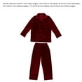 thumbnail image 2 of Senseth 1 Set Women Long Sleeve Nightwear with Pants Warm Leisure Wear Pajamas, 2 of 5