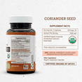 thumbnail image 5 of Secrets Of The Tribe Coriander Seed Organic Capsules Dietary Supplement, Natural Herbal Capsules for Digestive Support, Certified Organic Coriander Seed (Coriandrum sativum) Dried Seed, 60 Capsules, 5 of 9