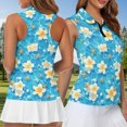 thumbnail image 4 of Aplkyhs Tropical Plumeria Starfish Matching Couple Golf Shirts Funny Men Women Matching Couple Golf Shirts 4-Way Stretch Golf Tennis Tank Top Quick Dry Suitable for Tennis Enthusiasts, 4 of 6